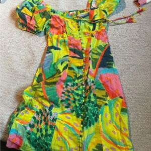 FARM Rio maxi with puffy sleeves